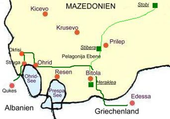 Verlauf V.E. in Mazedonien