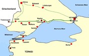 Verlauf Via Egnatia  in der Türkei